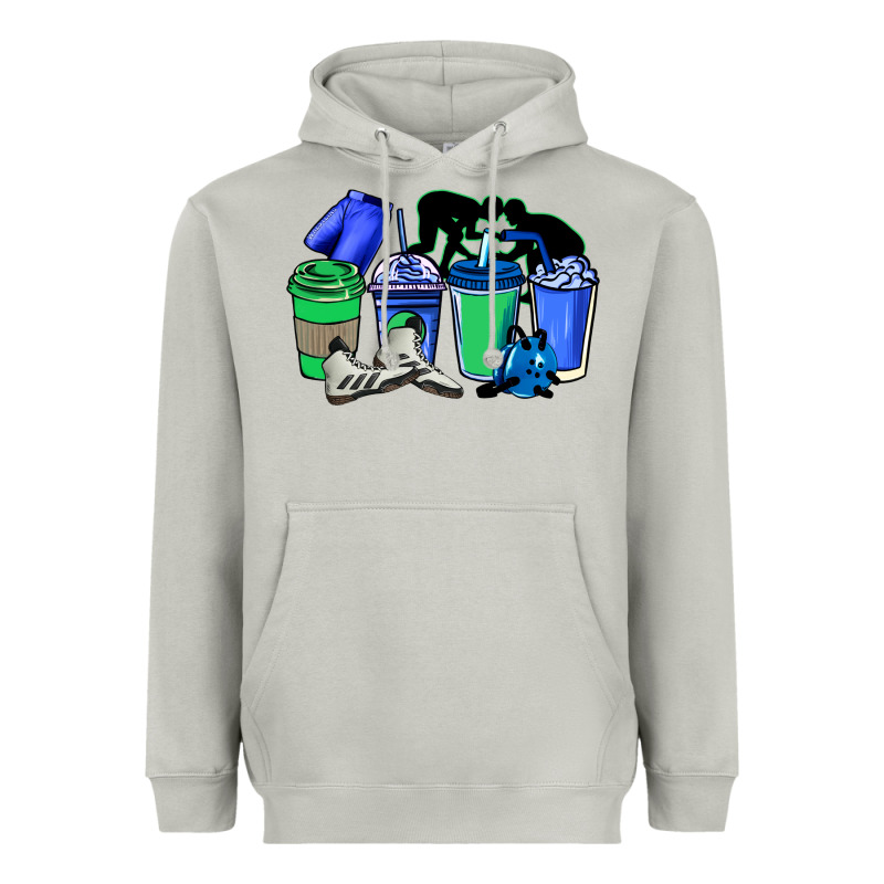 Wrestling Coffee Cups Heavyweight Hoodie by NancyCooperArtShop | Teevron