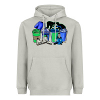 Moon Dust wrestling coffee cups Heavyweight Hoodie - NancyCooperArtShop