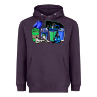 Plum wrestling coffee cups Heavyweight Hoodie - NancyCooperArtShop