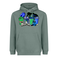 Sage wrestling coffee cups Heavyweight Hoodie - NancyCooperArtShop