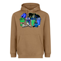 Toasted Coconut wrestling coffee cups Heavyweight Hoodie - NancyCooperArtShop