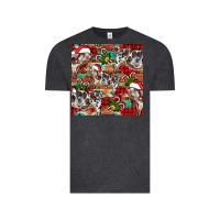 Vintage Black christmas pig  aztec Vintage Tee - FaDigitalArtStudio