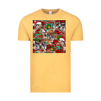 Vintage Mustard christmas pig  aztec Vintage Tee - FaDigitalArtStudio
