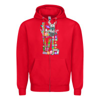 Red love easter nurse Zipper Hoodie - NancyCooperArtShop