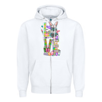 White love easter nurse Zipper Hoodie - NancyCooperArtShop