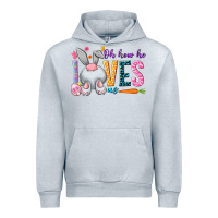 Heather Grey Oh how he loves us Urban Hoodie - NancyCooperArtShop