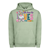 Pigment Oil Green Oh how he loves us Urban Hoodie - NancyCooperArtShop