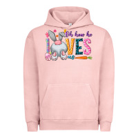Pigment Salmon Oh how he loves us Urban Hoodie - NancyCooperArtShop
