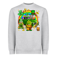 Heather Grey St. Patrick's Day gnomies truck Heavyweight Sweatshirt - Neo Western