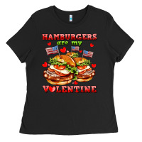 Black hamburger are my valentine Ladies Tee - AdoDesignShop