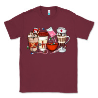 Burgundy Nurse Coffee Cups Classic Tee - Artiststas