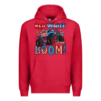 Cardinal red white and boom 4th of july Premium Hoodie - Artiststas