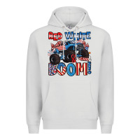 Dove Grey red white and boom 4th of july Premium Hoodie - Artiststas