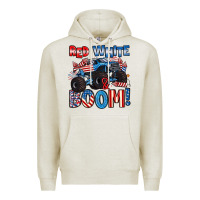 Oatmeal Heather red white and boom 4th of july Premium Hoodie - Artiststas