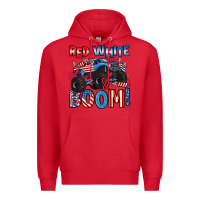 Red red white and boom 4th of july Premium Hoodie - Artiststas