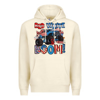 Sandshell red white and boom 4th of july Premium Hoodie - Artiststas