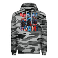 Slate Camo red white and boom 4th of july Premium Hoodie - Artiststas