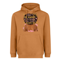 I Love The Woman I've Become Because I Fought To B Heavyweight Hoodie | Teevron
