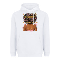 White i love the woman i've become because i fought to b Heavyweight Hoodie - MaliasSmallBusiness
