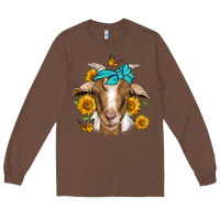 Chestnut sunflower bandana goat Long Sleeve Tee - Jasminsmagicworld
