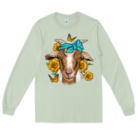 Matcha sunflower bandana goat Long Sleeve Tee - Jasminsmagicworld