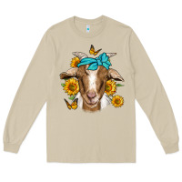 Mushroom sunflower bandana goat Long Sleeve Tee - Jasminsmagicworld