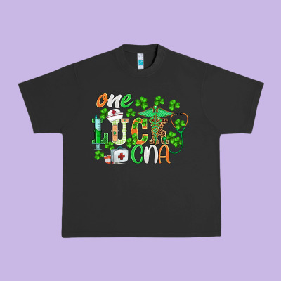 St.patricks One Lucky Cna  Nurse Urban Heavy Tee Designed By Barkaloodesign