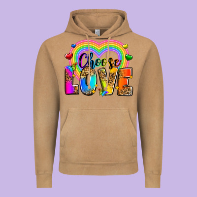 Choose Love Vintage Hoodie Designed By Zillion Design Studio