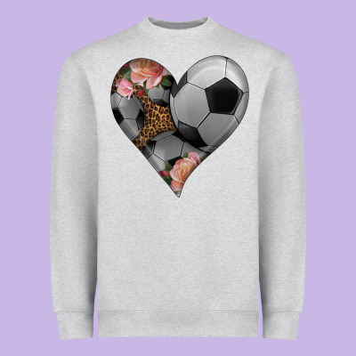 Western Soccer Heart Heavyweight Sweatshirt Designed By Hra Design Shop