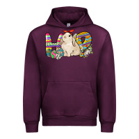 Mauve Wine Hop rabbit Urban Hoodie - NancyCooperArtShop