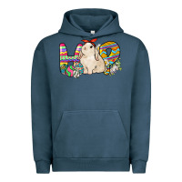 Pigment Midnight Navy Hop rabbit Urban Hoodie - NancyCooperArtShop