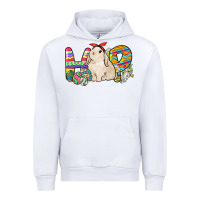 White Hop rabbit Urban Hoodie - NancyCooperArtShop