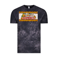 Cloud Black god bless america sunflower license plate Vintage Tee - HRA Design Shop