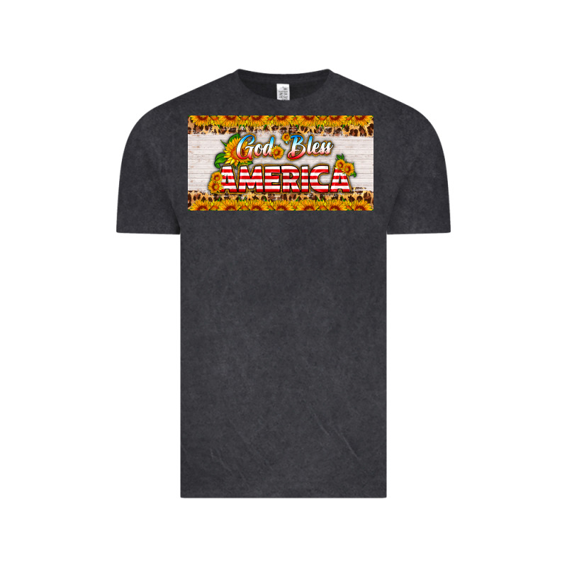 God Bless America Sunflower License Plate Vintage Tee by HRA Design Shop | Teevron