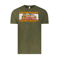 Vintage Olive god bless america sunflower license plate Vintage Tee - HRA Design Shop