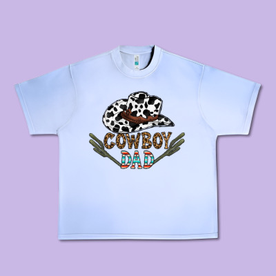 Cowboy Dad Urban Heavy Tee Designed By Cowhidedigitalart