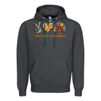 Smoke peace love thanksgiving Zipper Hoodie - BarkalooDesign
