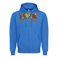 True Royal peace love thanksgiving Zipper Hoodie - BarkalooDesign