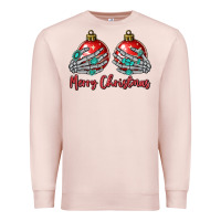 Pale Pink merry christmas Premium Sweatshirt - MaliasSmallBusiness