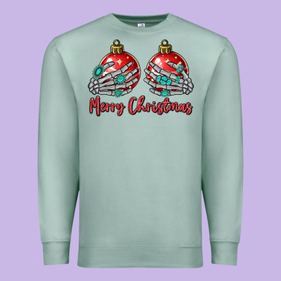 Merry Christmas Premium Sweatshirt Designed By Maliassmallbusiness
