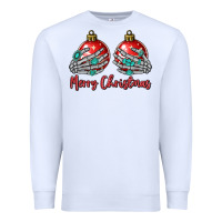 White merry christmas Premium Sweatshirt - MaliasSmallBusiness