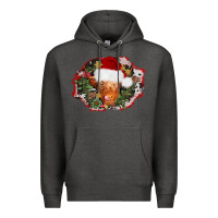 Charcoal Heather christmas heifer Premium Hoodie - AdoDesignShop