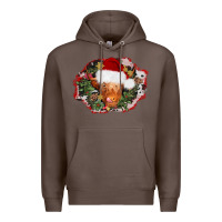 Coffee christmas heifer Premium Hoodie - AdoDesignShop