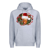 Heather Grey christmas heifer Premium Hoodie - AdoDesignShop