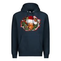 Navy christmas heifer Premium Hoodie - AdoDesignShop