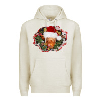 Oatmeal Heather christmas heifer Premium Hoodie - AdoDesignShop