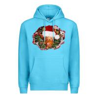 Ocean Blue christmas heifer Premium Hoodie - AdoDesignShop