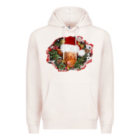 Pale Pink christmas heifer Premium Hoodie - AdoDesignShop