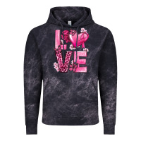 Cloud Black Love Cancer with Heart Vintage Hoodie - texasbilliewilder