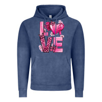 Vintage Denim Love Cancer with Heart Vintage Hoodie - texasbilliewilder